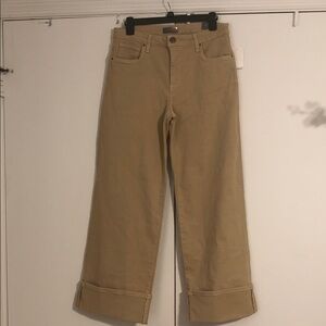 Kut from the Kloth Wide-Leg Rolled Cuff Tan Pants
